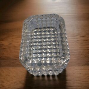 Elegant Clear Glass Master Salt Cellar / Salt Dip